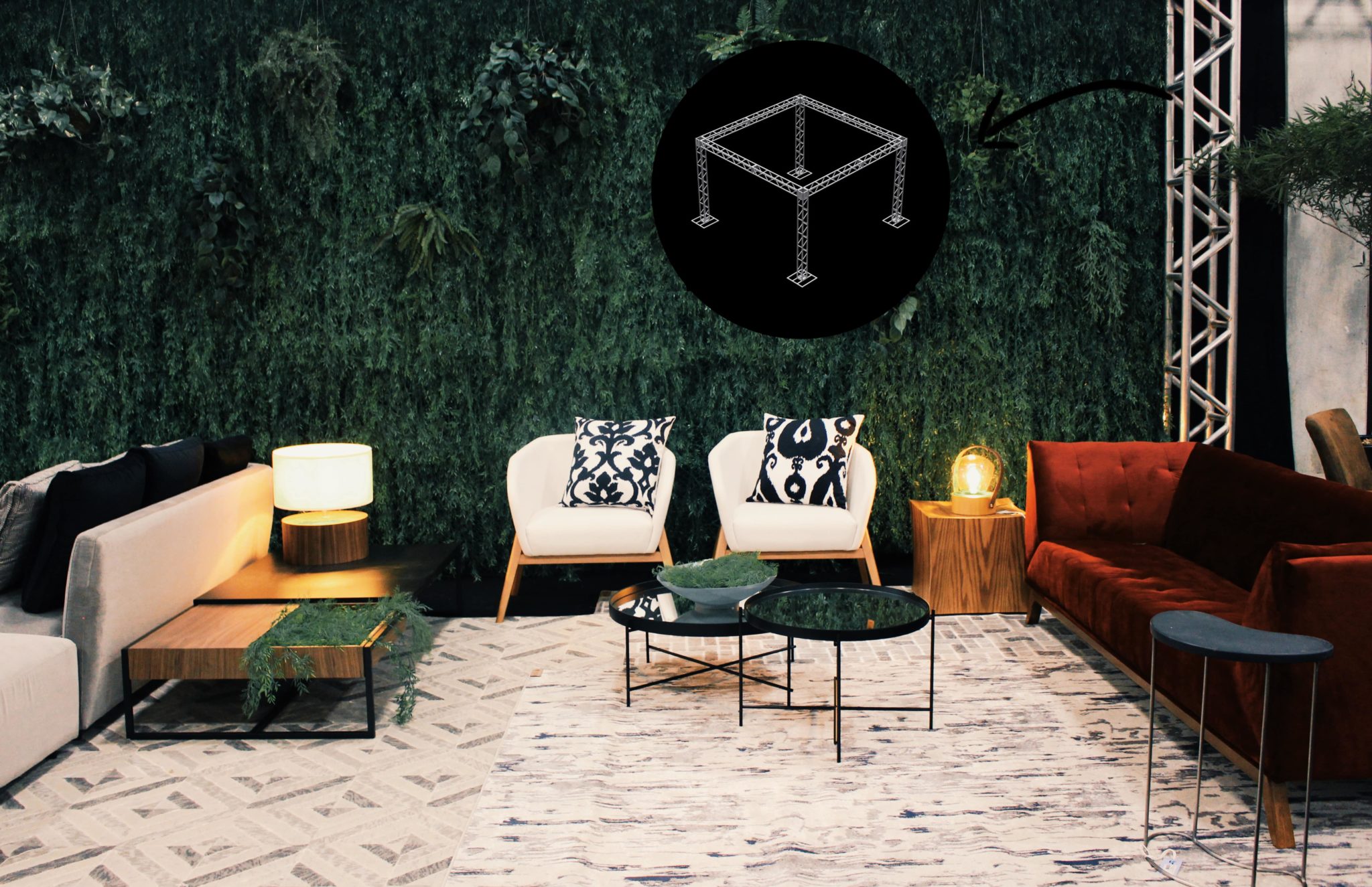 Lounge de um stad promocional Ambiente de Stand